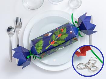 Christmas Crackers mit Metallpuzzle 4er-Pack
