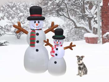 Aufblasbare Weihnachtsdekoration - Schneemänner